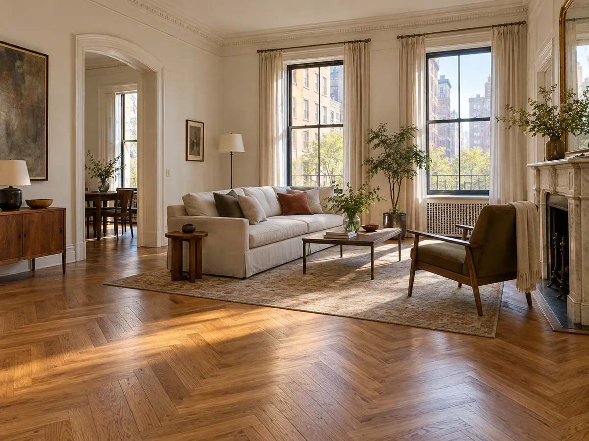 A prewar New York living room